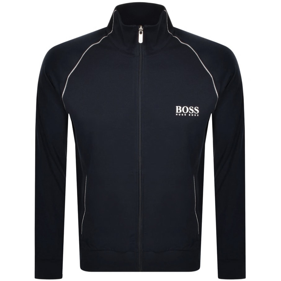 Alternative Image for ProductBOSS Bodywear Full Zip Logo Sweatshirt Navy1